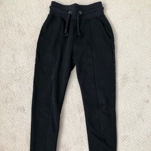 Black rope cord joggers